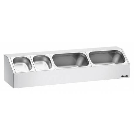 Présentoir cadre inox pour 3 bac GN 1/3